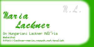 maria lackner business card